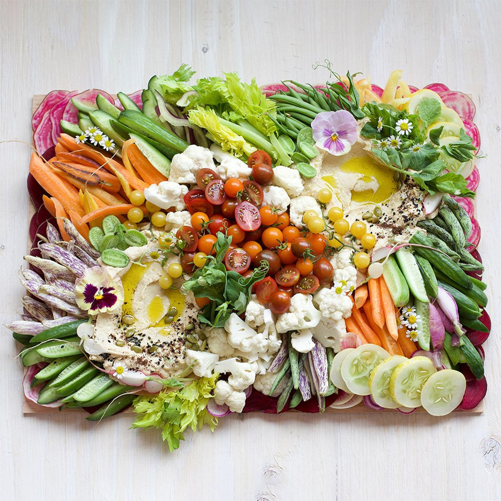 Lady & Larder Farmers Market Crudités and Hummus Board