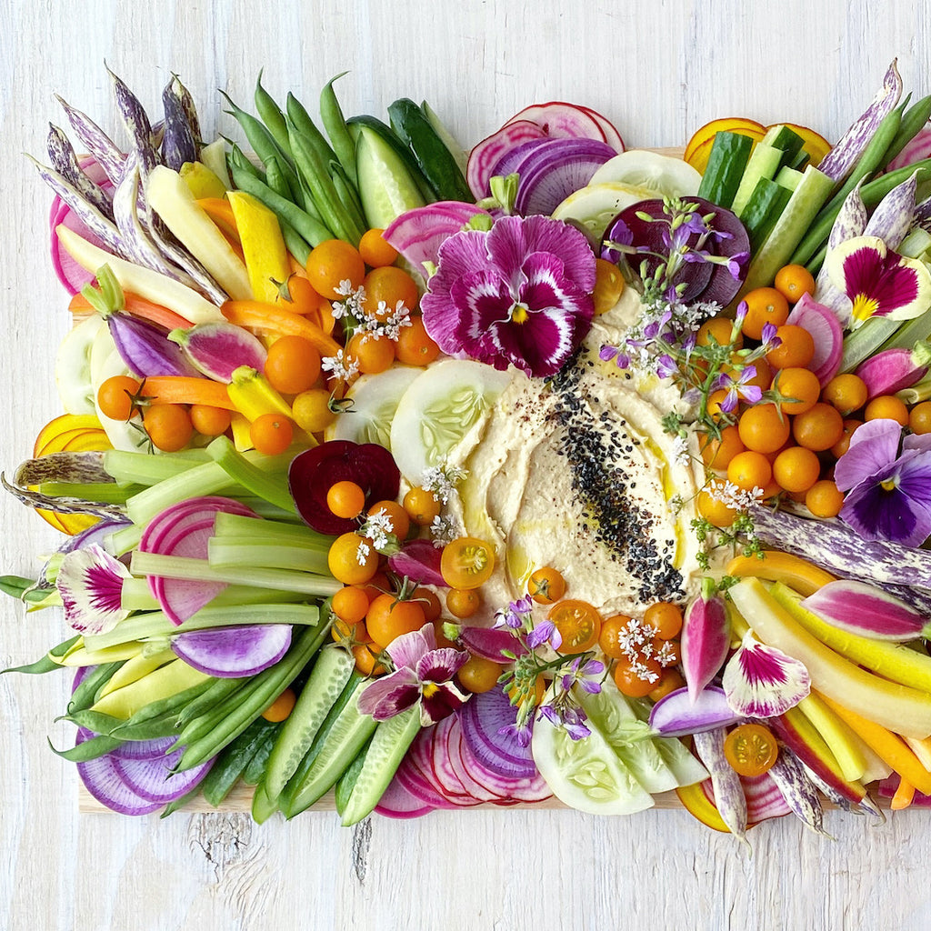 Lady & Larder Farmers Market Crudités and Hummus Board 